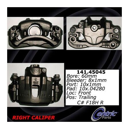 Centric Semi-Loaded Brake Caliper, Parts, 141.45045 141.45045
